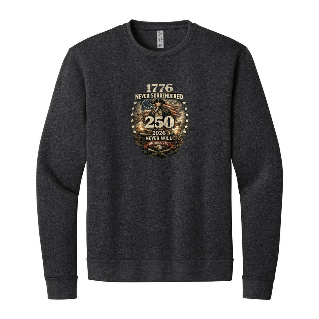 USA 250 Sweatshirt in Heather Black, front