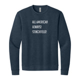 All American Sweatshirt in Heather Midnight Navy, front