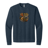 Bombs Away Sweatshirt in Heather Midnight Navy, front