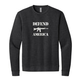 Defend America Sweatshirt in Heather Black, front