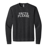 Facts Please Sweatshirt in Heather Black, front