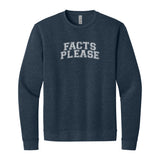 Facts Please Sweatshirt in Heather Midnight Navy, front