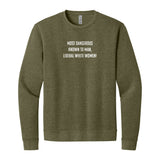 Liberal Women Sweatshirt in Heather Military Green, front