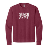 Stinch Army 2.0 Sweatshirt in Heather Cardinal, front