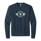Stinch Army Logo Sweatshirt in Heather Midnight Navy, front