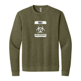 Toxic Liberal Women Sweatshirt in Heather Military Green, front